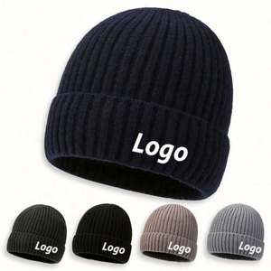 Wholesale Children's Custom Logo 100% Cotton/Nylon Woven Jacquard Knitted Beanie with Flat Embroidery for Automotive Use - Product Image 2