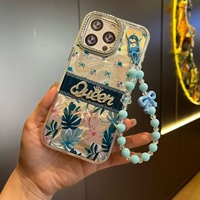 Coques de téléphone de luxe scintillantes BAILI pour Samsung M40S/A20S/A11/A04E, avec bracelet fleur diamant à activation par l'eau