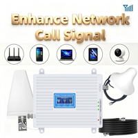 Amplificador de Señal GSM 2G 3G 4G de Alta Potencia 800 1800 2600MHz, Repetidor de Señal para Cobertura en Sótanos de 400 m²