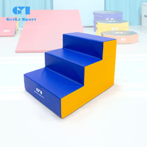 Équipement de jeu souple d'intérieur pour la gymnastique <span class=keywords><strong>des</strong></span> enfants, échelle à trois marches en mousse, équipement de jeu souple pour enfants - Product Image 2
