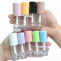Emballage de tubes cosmétiques vides en plastique injecté de 6 ml, colorés, avec grand applicateur et capuchon à vis, pour rouge à lèvres, personnalisables par sérigraphie