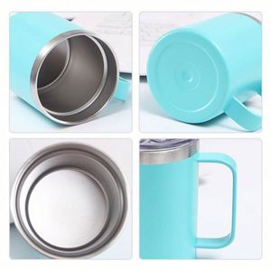 Gobelet isotherme en acier inoxydable 12 oz avec logo personnalisé, sublimation, pour café et thé, avec poignée, pour usage professionnel et domestique - Product Image 4