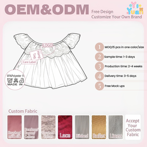 Blusa <span class=keywords><strong>de</strong></span> Princesa con Tul Rosa y Diseño <span class=keywords><strong>de</strong></span> Encaje con Volantes en los Hombros <span class=keywords><strong>para</strong></span> Niñas Pequeñas, Ideal <span class=keywords><strong>para</strong></span> Fiestas <span class=keywords><strong>de</strong></span> Cumpleaños, con Estampado Personalizado - Product Image 2