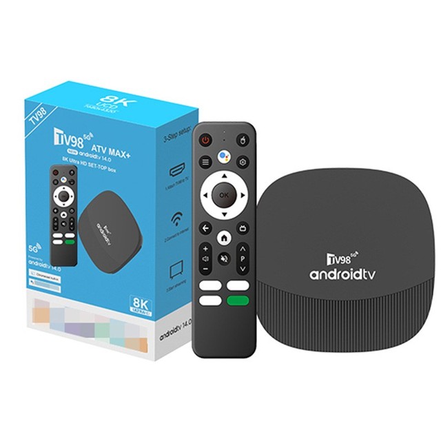 TV98 ATV H313 Android 14 8K Set-Top Box with for Remote Digital Display 2GB+16GB