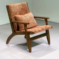 Fauteuil de salon confortable en tissu de lin de style nordique moderne, fauteuil de détente pour salon, bureau à domicile, appartement