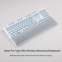 Razer Pro Type Ultra Mechanical Wireless Keyboard 3-Mode 2.4G USB White Backlit for Mac & Windows Office