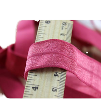 Ruban en nylon extensible métallique brillant imprimé personnalisé replier l'élastique de biais pour sous-vêtements