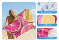 Customized Sweat Absorbing Quick-drying Summer Beach Yoga Sports Towel Microfiber Double-sided Fleece 88% Polyester 12% Nylon