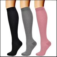 Chaussettes de compression quotidiennes personnalisées pour femmes, hauteur genou, avec bordure en bambou, pour le printemps, la grossesse et les infirmières
