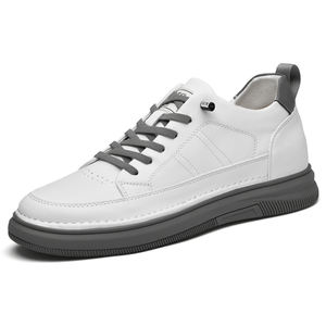 รองเท้าผ้าใบผู้ชายแฟชั่นสีขาว ระบายอากาศได้ดี ซับในตาข่าย เหมาะสำหรับฤดูหนาวและฤดูร้อน สไตล์เกาหลี หนังแท้  ลำลอง ใส่เล่นกีฬาได้ - Product Image 2