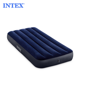 Colchón Inflable Individual INTEX 64756 JR. TWIN DURA-BEAM SERIES, con Diseño de Rayas, Flocado Suave, Clásico, Azul, Muebles para el Hogar, PVC - Product Image 4