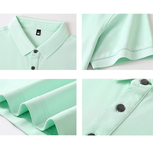 カスタムロゴレストランバーウェイターワークウェアラペルユニフォームビジネスメンズポロシャツスリムフィット夏用ポリエステルゴルフポロTシャツ - Product Image 4