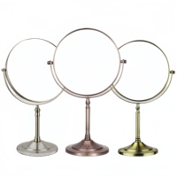 Miroir de maquillage cosmétique best-seller Miroir de maquillage Miroir de table cosmétique de bureau Double face noir rond