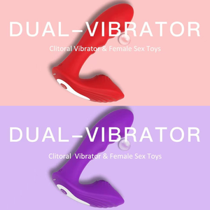 強化された喜びのための高度な充電式防水花型バイブレーター2in1レッドパープル - Product Image 6