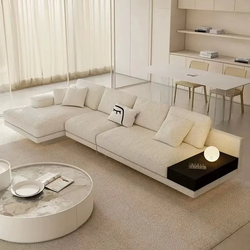 Moderne Italiaanse Hoek Stof Sectionele Sofa Set Meubels Japanse Luxe Woonkamer Sofa