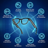 Lunettes intelligentes de traduction simultanée CY01 AI haute précision avec caméra 2K et Wi-Fi sans fil