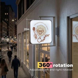 Custom Double-Sided LED Lightbox <b>Signs</b> Rotating Floor Outdoor Waterproof Advertising <b>Light</b> Box Signage for Business Shops Bars - Product Image 5