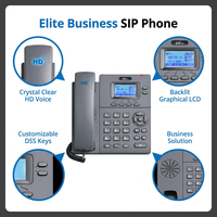 Teléfono VoIP de Escritorio SIP-T780PGN, Teléfono SIP Gigabit PoE, 2 Cuentas SIP, Pantalla LCD Retroiluminada, Teléfono para Centro de Llamadas Sin Adaptador de Corriente