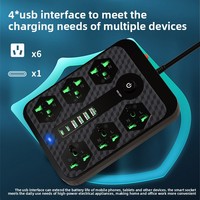 Multiprise industrielle en PC pour l'Asie du Sud-Est avec 4 ports USB, modèle 205, pour la Thaïlande, le Moyen-Orient et l'extension UK