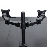Support de bureau multifonctionnel rotatif pour ordinateur portable avec moniteur LCD double écran et double paroi, télescopique et rotatif