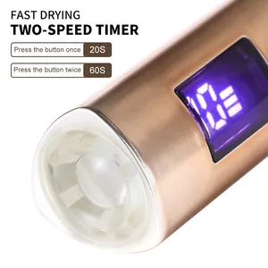 Mini lampe UV LED portable pour ongles, sèche-ongles rechargeable pour le durcissement du vernis gel avec écran, machine de manucure - Product Image 3