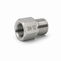 Adaptateur hexagonal sur mesure en acier inoxydable 304, usiné CNC, haute pression BSPP/BSPT 3000 PSI, filetage mâle-femelle 1/2 et 3/4 pouces