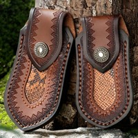 Étui en cuir personnalisé pour couteau pliant, étui de poche droit, housse de protection pour pantalon, étui à couteau, sac à outils d'extérieur