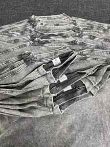 เสื้อยืดโอเวอร์ไซส์ลายกราฟิกแบบวินเทจ สกรีนโลโก้ได้ ขนาดพลัสไซส์ ผ้าฝ้าย 100% เนื้อหนา เป็นมิตรต่อสิ่งแวดล้อม ระบายอากาศได้ดี สำหรับผู้ชาย - Product Image 4