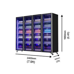 Refrigeradores de Bebidas de Cuatro Puertas con Vitrinas de Una Sola Temperatura, Ideales para Almacenar Vasos Verticales Doble Temperatura - Product Image 4