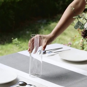 Glass Candlelight Home Decoration Cylinder Vases <b>Dinner</b> Holder Table Centerpieces Water Floating <b>Candle</b> Party Wedding Decoration - Product Image 5