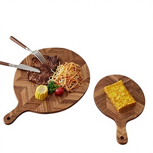Tabla de <span class=keywords><strong>Cortar</strong></span> Redonda de Madera de Acacia, Tabla de <span class=keywords><strong>Cortar</strong></span> para Pizza, <span class=keywords><strong>Pan</strong></span> y Carne con Mango, Tabla de <span class=keywords><strong>Cortar</strong></span> de Madera, Venta al por Mayor - Product Image 1