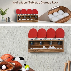 Supporto da parete per racchette da <span class=keywords><strong>ping</strong></span> <span class=keywords><strong>pong</strong></span>, espositore per 4 racchette da tennis tavolo - Product Image 3