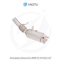 Downpipe YT untuk BMW X3/X4 N20 2.0T dengan Selubung Insulasi Panas Katalis 200-Molibdenum