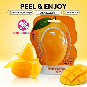 Halal Certified 3D Mango Flavor Peeling Gummies Wholesale Sweet Big Normal Size Peelers Mango Shaped Gummy <strong>Candy</strong> - Product Image 1