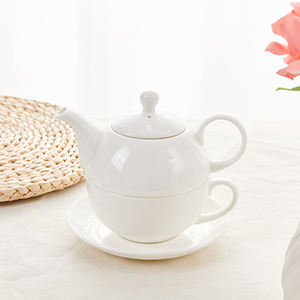 Théière en céramique personnalisée pour un jeu, théière avec tasse et soucoupe, pot jetable à usage unique en porcelaine - Product Image 2