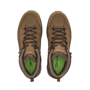 Botas tácticas de corte medio para hombre, zapatos nobuk artificiales impermeables personalizados al por mayor, zapatos cómodos y transpirables para exteriores para hombre - Product Image 3