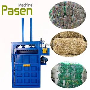 Máquina de bala de resíduos com bom preço, baler de plástico, máquina hidráulica vertical de compressas de papelão