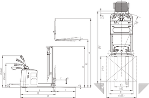 Apilador eléctrico vertical, elevador de palés eléctrico, carretilla elevadora, nuevo equilibrio - Product Image 5