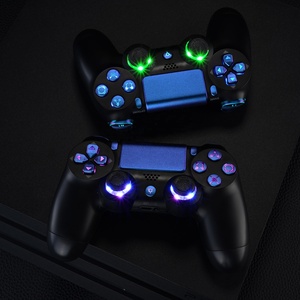 Extremerate Customized <b>Flash</b> <b>Light</b> Led Mod Kit With Clear Buttons Sets for PS4 Controller - Product Image 6