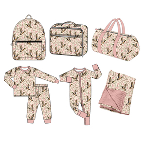 Précommande : Pyjamas décontractés pour petites filles et tout-petits, en coton et élasthanne, imprimé camouflage canards sauvages, ensembles assortis pour frères et sœurs, collection saison de chasse - Product Image 1