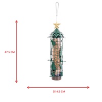 Mangeoire à oiseaux en métal intelligente et élastique anti-écureuil pour jardin et cour, alimentation des oiseaux sauvages, nouvelle collection transfrontalière, Chine