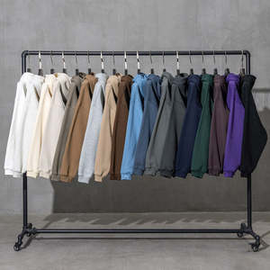 Sweat-shirt de haute qualité 100% coton 350g surdimensionné avec logo brodé, <span class=keywords><strong>meilleur</strong></span> fabricant de sweats à capuche vierges lourds personnalisés - Product Image 2