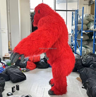Costume de gorille gonflable réaliste pour adulte, déguisement de mascotte en fourrure pour Halloween, carnaval, costume de gorille en fourrure