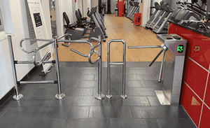 ประตูหมุนแบบทางเดียวสำหรับซูเปอร์มาร์เก็ต ทำจากสแตนเลส 304 - Product Image 3