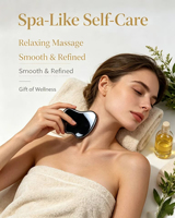 Outil de massage facial artisanal en Terahertz Gua Sha avec logo laser, outil de grattage, pierre énergétique Guasha