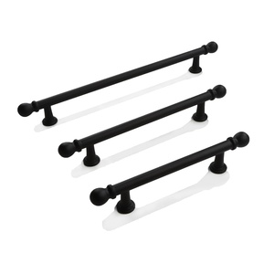 Çinko alaşımlı mutfak dolap kolları siyah/altın çekmece dolabı çeker dolap kapı kolları basit mobilya donanım - Product Image 6