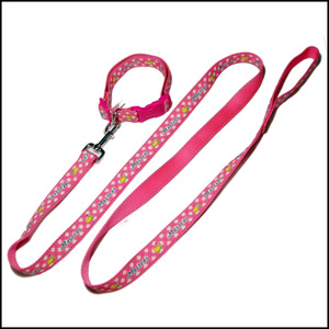 Conjunto de correa ajustable para <span class=keywords><strong>Collar</strong></span> de Mascota, de lujo, de alta calidad, diseño personalizado, rosa, a cuadros, resistente al agua, para gato y perro - Product Image 4