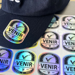 Etiquetas Adhesivas de Holograma Troqueladas a Medida con Lámina Metálica Holográfica, Logotipo Personalizado Impreso a Prueba de Agua para Gorras, Viseras y Snapbacks - Product Image 5