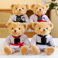 Poupée ours de Taekwondo avec logo personnalisé cadeau d'activité en peluche karaté kung fu ours en peluche ours en peluche jouet en peluche