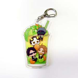 Customizable Cartoon Shape Acrylic Keyring Multi-Color UV Printed Promotional Plastic Crafts Gift